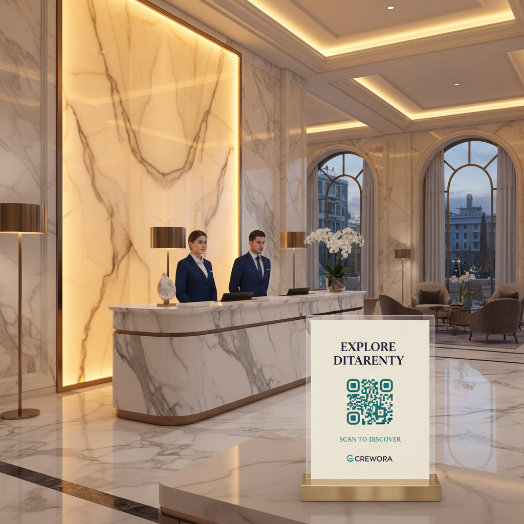 Crewora hotel partnership — premium concierge experience card